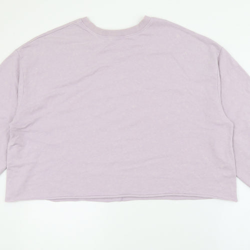George Womens Purple Crew Neck  Cotton Pullover Jumper Size XL