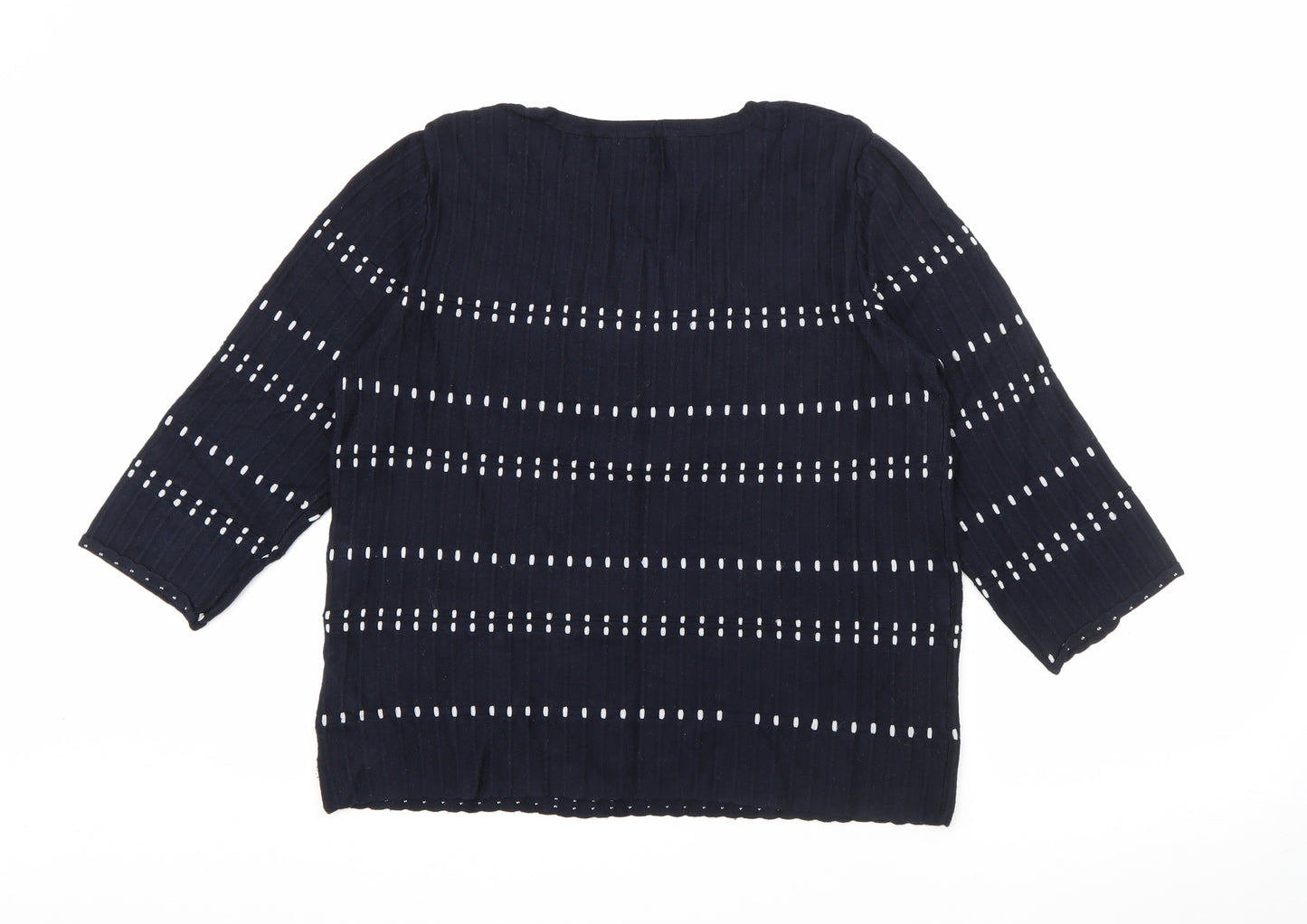 TU Womens Blue Crew Neck  Viscose Pullover Jumper Size 18