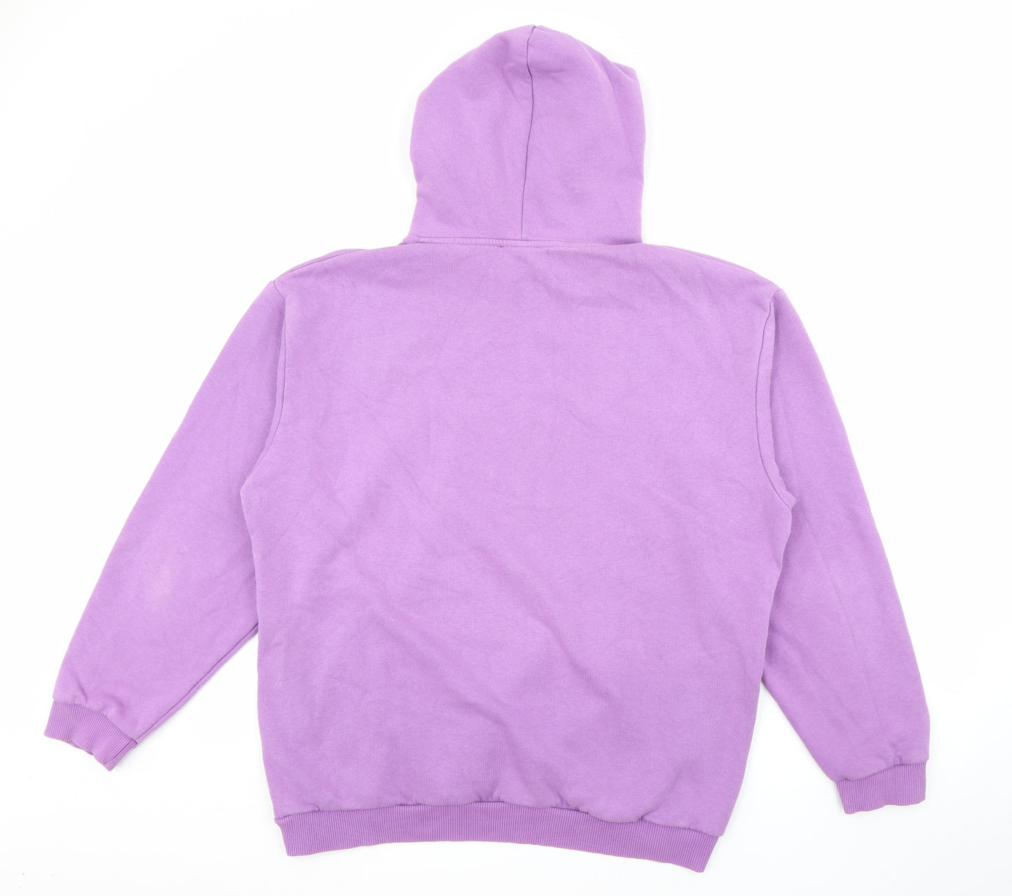 Boohoo Mens Purple  Cotton Pullover Hoodie Size M