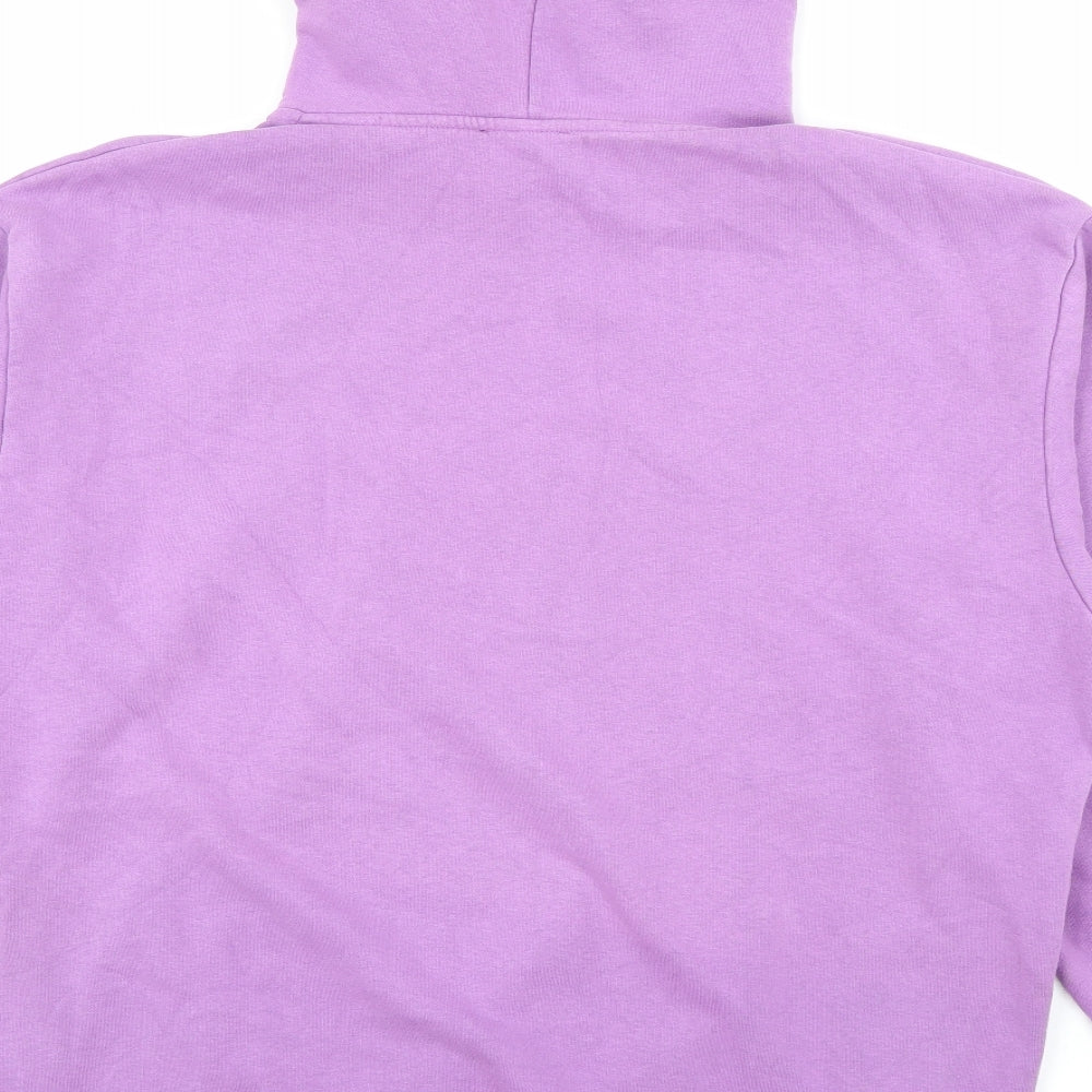 Boohoo Mens Purple  Cotton Pullover Hoodie Size M