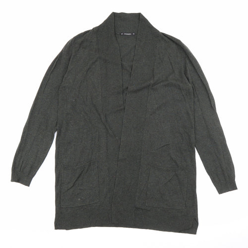 Dunnes Womens Green V-Neck  Nylon Cardigan Jumper Size M