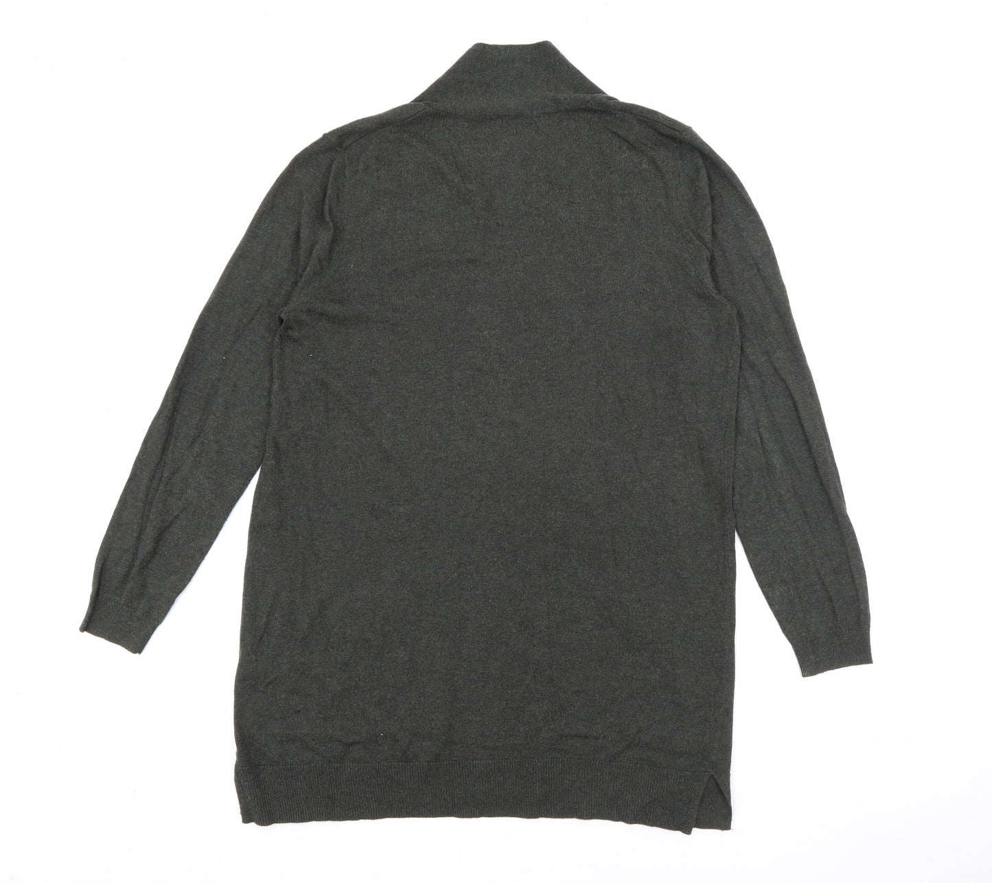 Dunnes Womens Green V-Neck  Nylon Cardigan Jumper Size M
