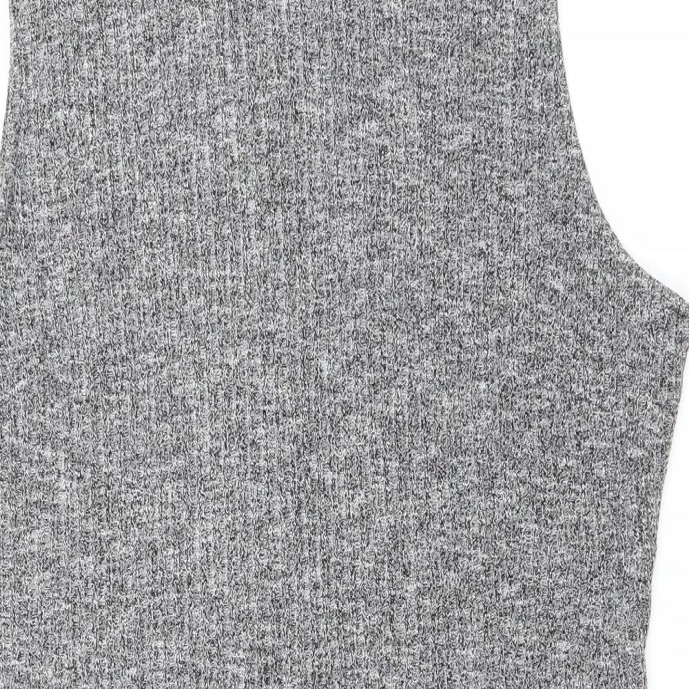 Samya Womens Grey  Polyester Bodycon  Size 26  Roll Neck