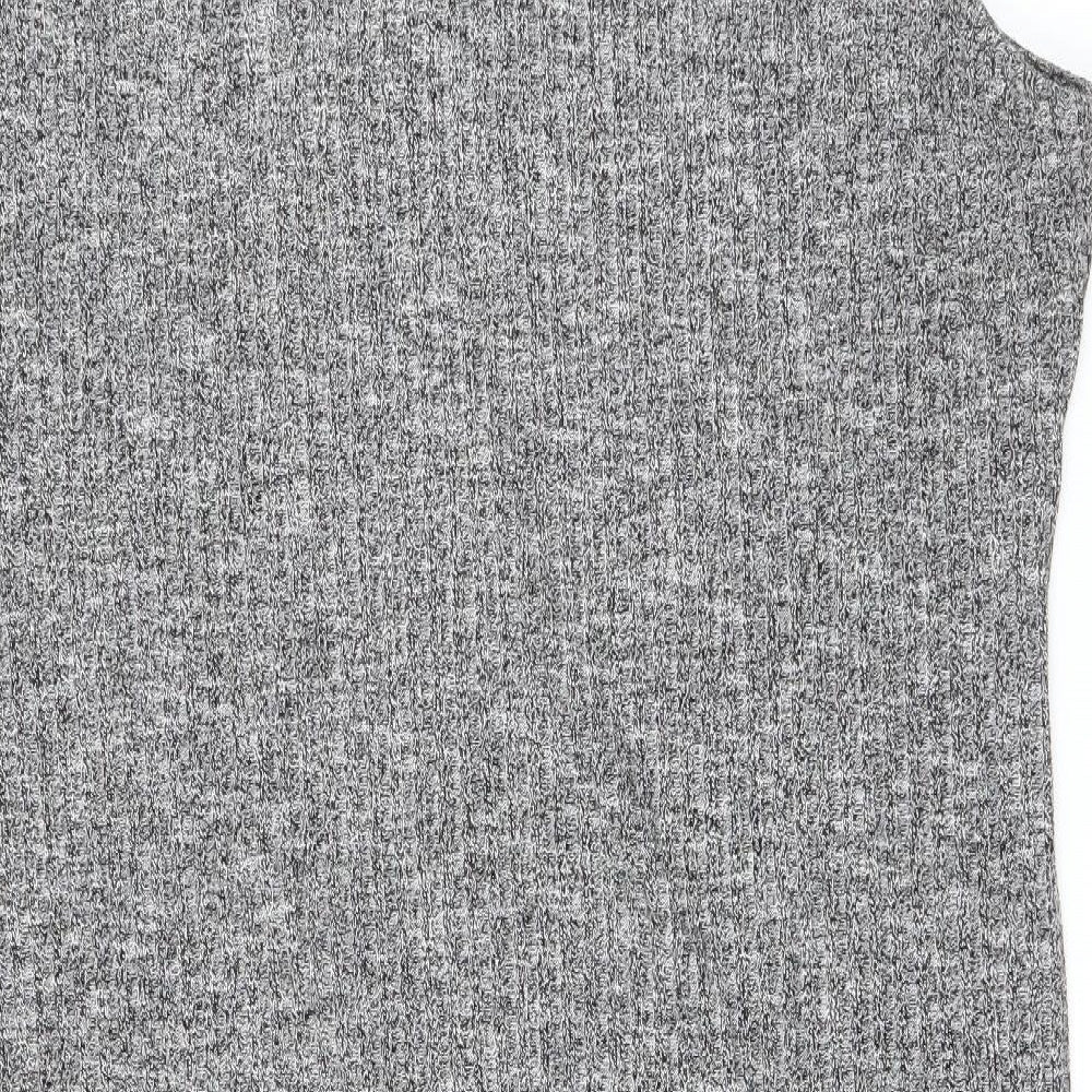 Samya Womens Grey  Polyester Bodycon  Size 26  Roll Neck