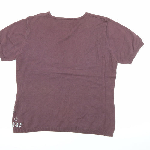 your 6th sense  Womens Purple Round Neck  Cotton Pullover Jumper Size M