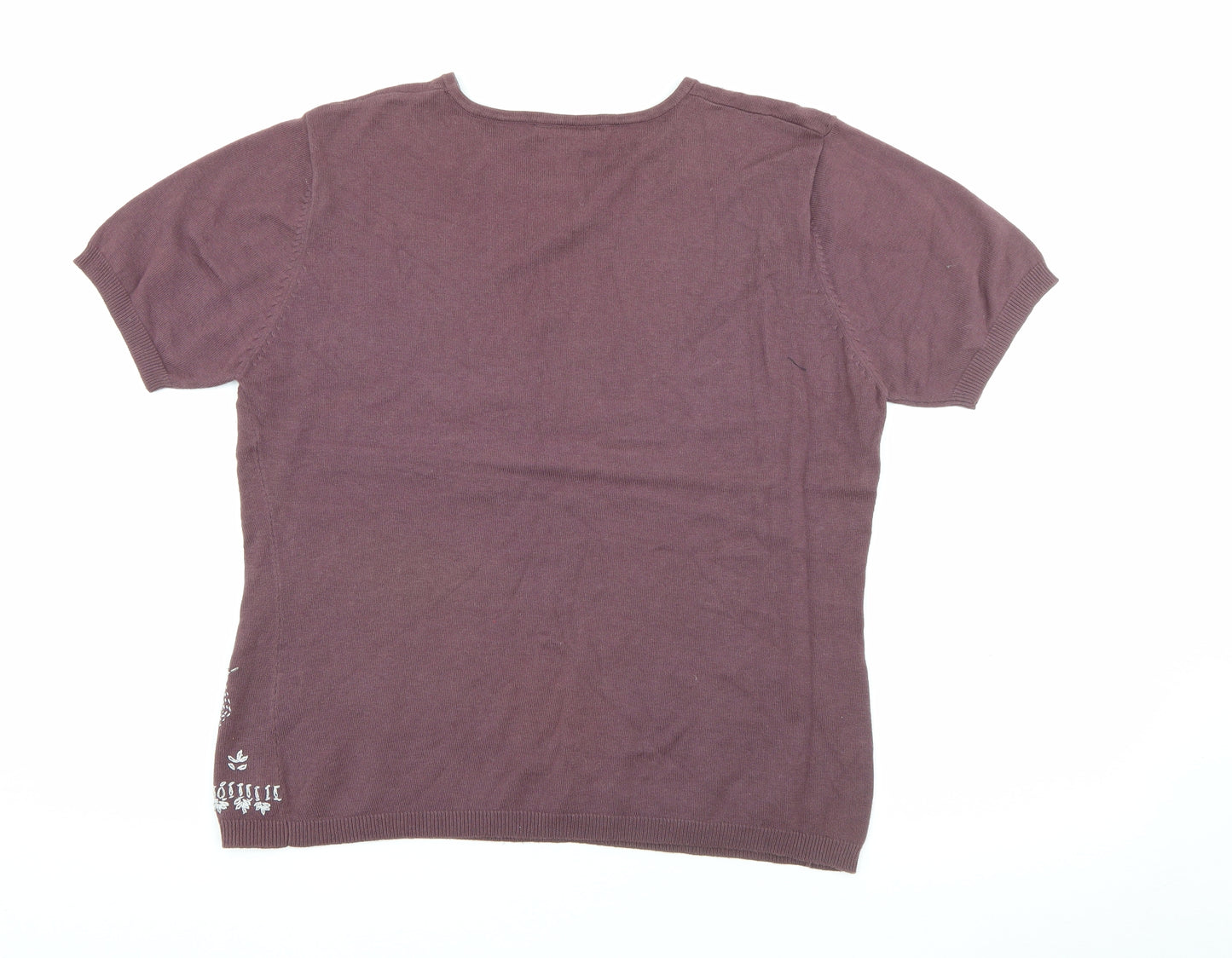your 6th sense  Womens Purple Round Neck  Cotton Pullover Jumper Size M