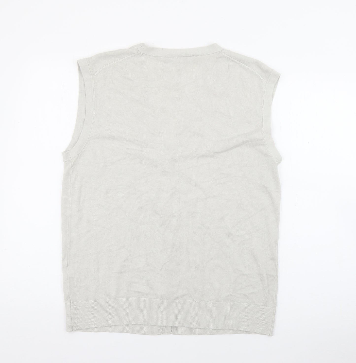 Zara Womens Grey V-Neck  Viscose Cardigan Jumper Size M