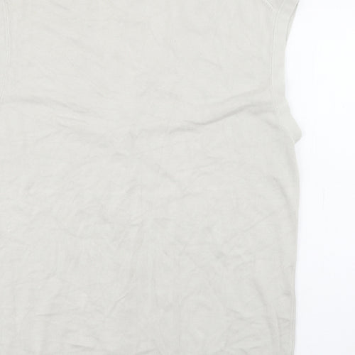 Zara Womens Grey V-Neck  Viscose Cardigan Jumper Size M