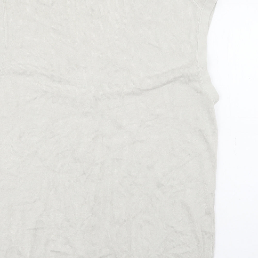 Zara Womens Grey V-Neck  Viscose Cardigan Jumper Size M