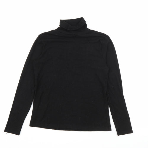 Nutmeg Womens Black Roll Neck  Viscose Pullover Jumper Size 8