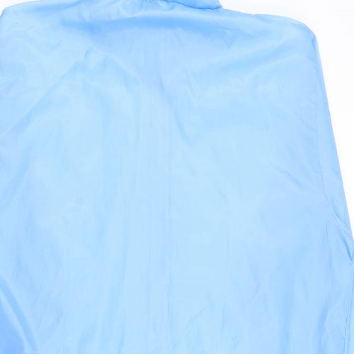 Barish Womens Blue   Rain Coat Coat Size L  Zip