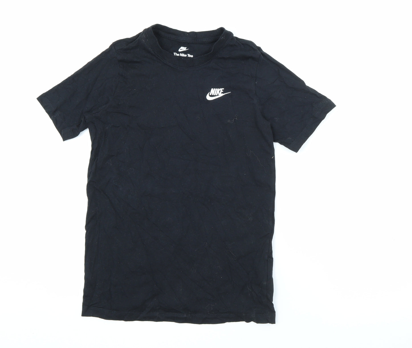 Nike Boys Black  Cotton Pullover T-Shirt Size L Crew Neck