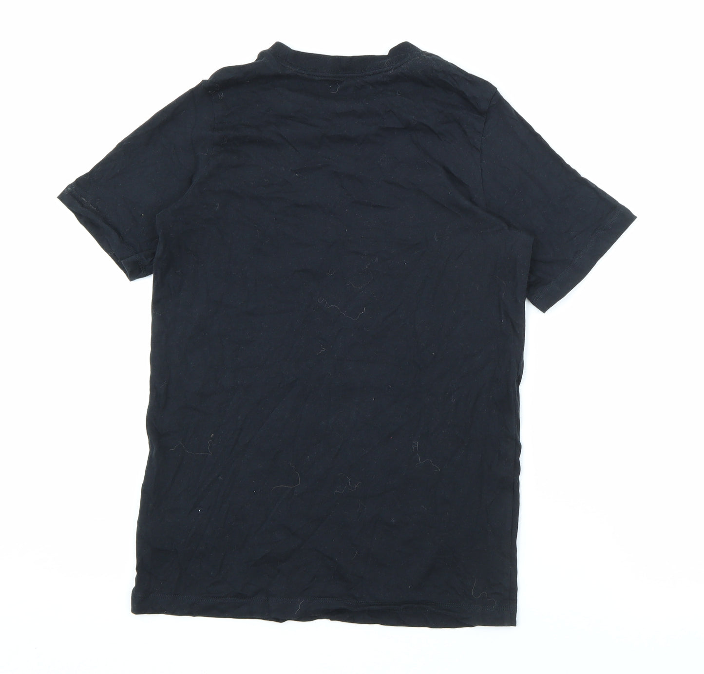Nike Boys Black  Cotton Pullover T-Shirt Size L Crew Neck