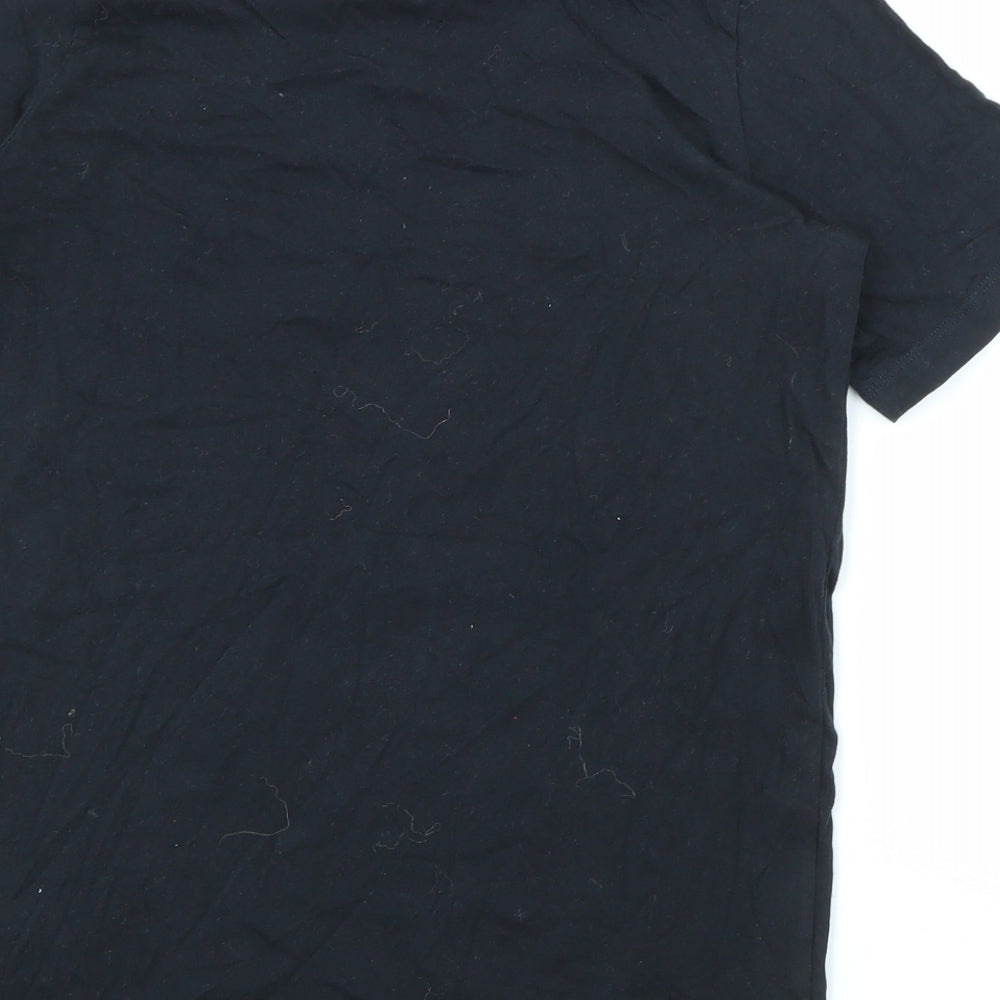 Nike Boys Black  Cotton Pullover T-Shirt Size L Crew Neck