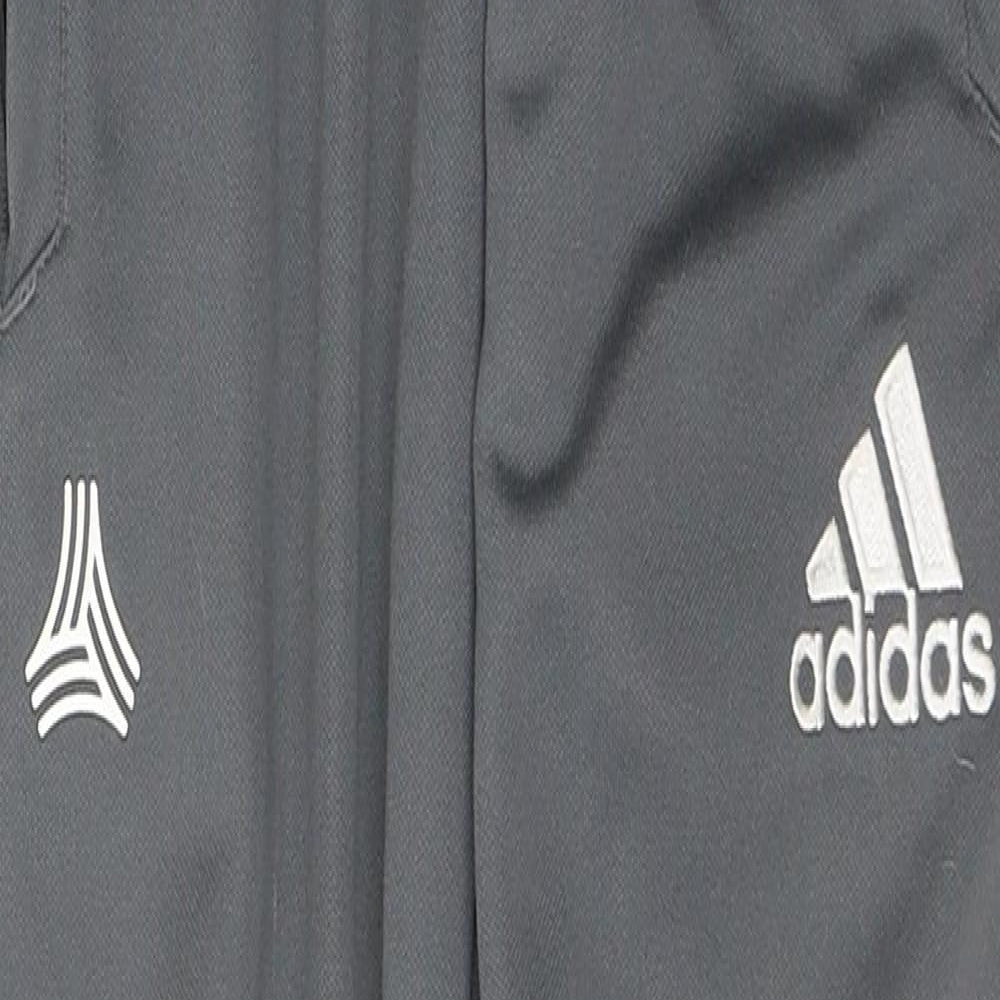 adidas Mens Grey  Polyester Sweatpants Trousers Size XS L30 in Regular Pullover