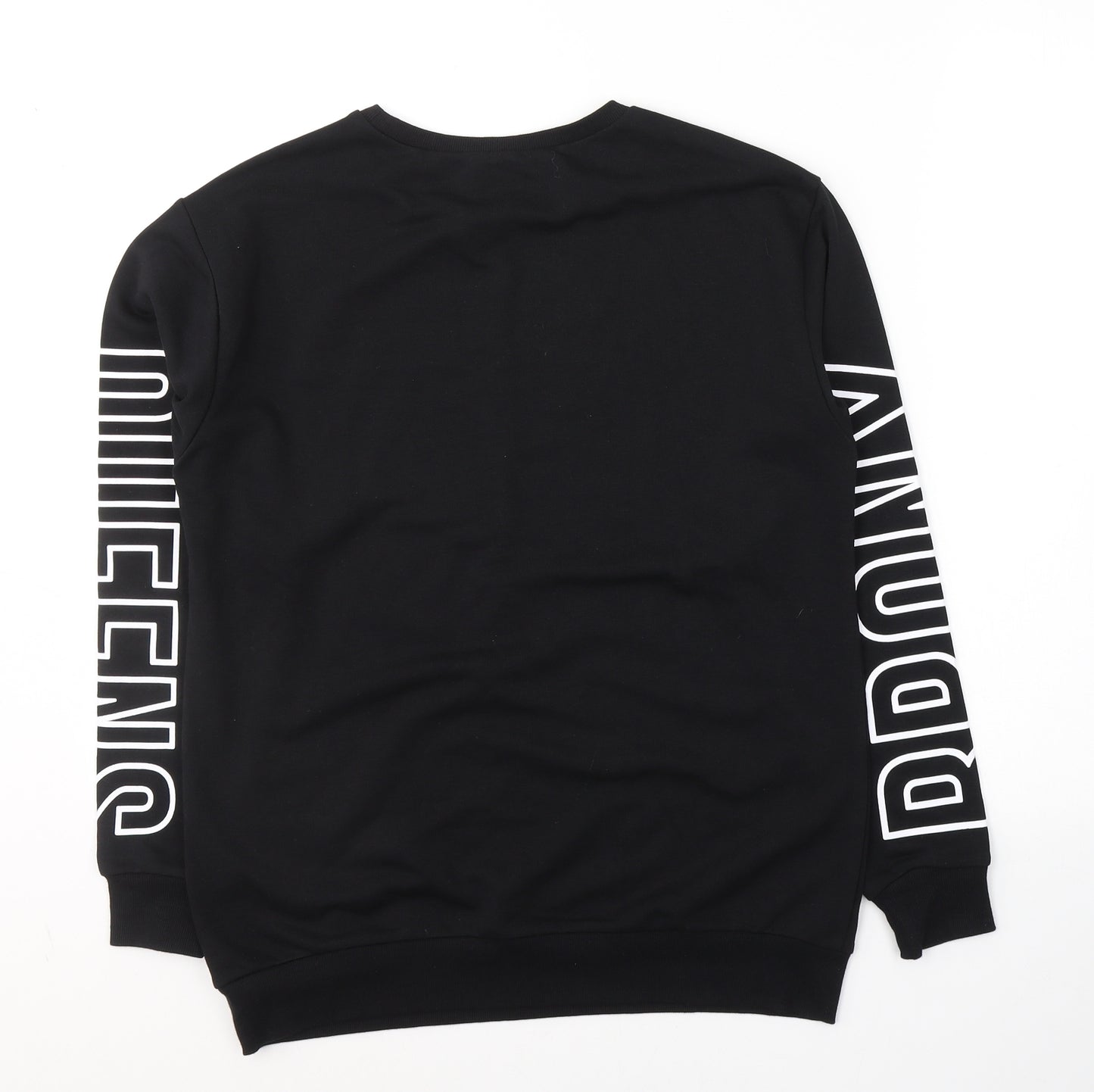 New Look Boys Black  Cotton Pullover Sweatshirt Size 12-13 Years  Pullover - NYC