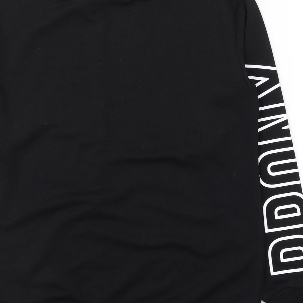 New Look Boys Black  Cotton Pullover Sweatshirt Size 12-13 Years  Pullover - NYC