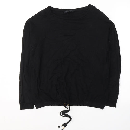 F&F Womens Black  Viscose Pullover Sweatshirt Size 6  Pullover