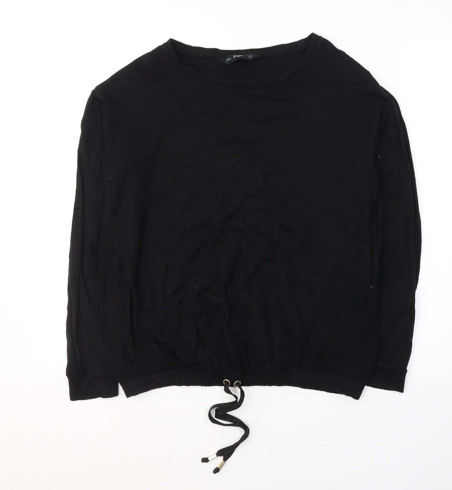 F&F Womens Black  Viscose Pullover Sweatshirt Size 6  Pullover