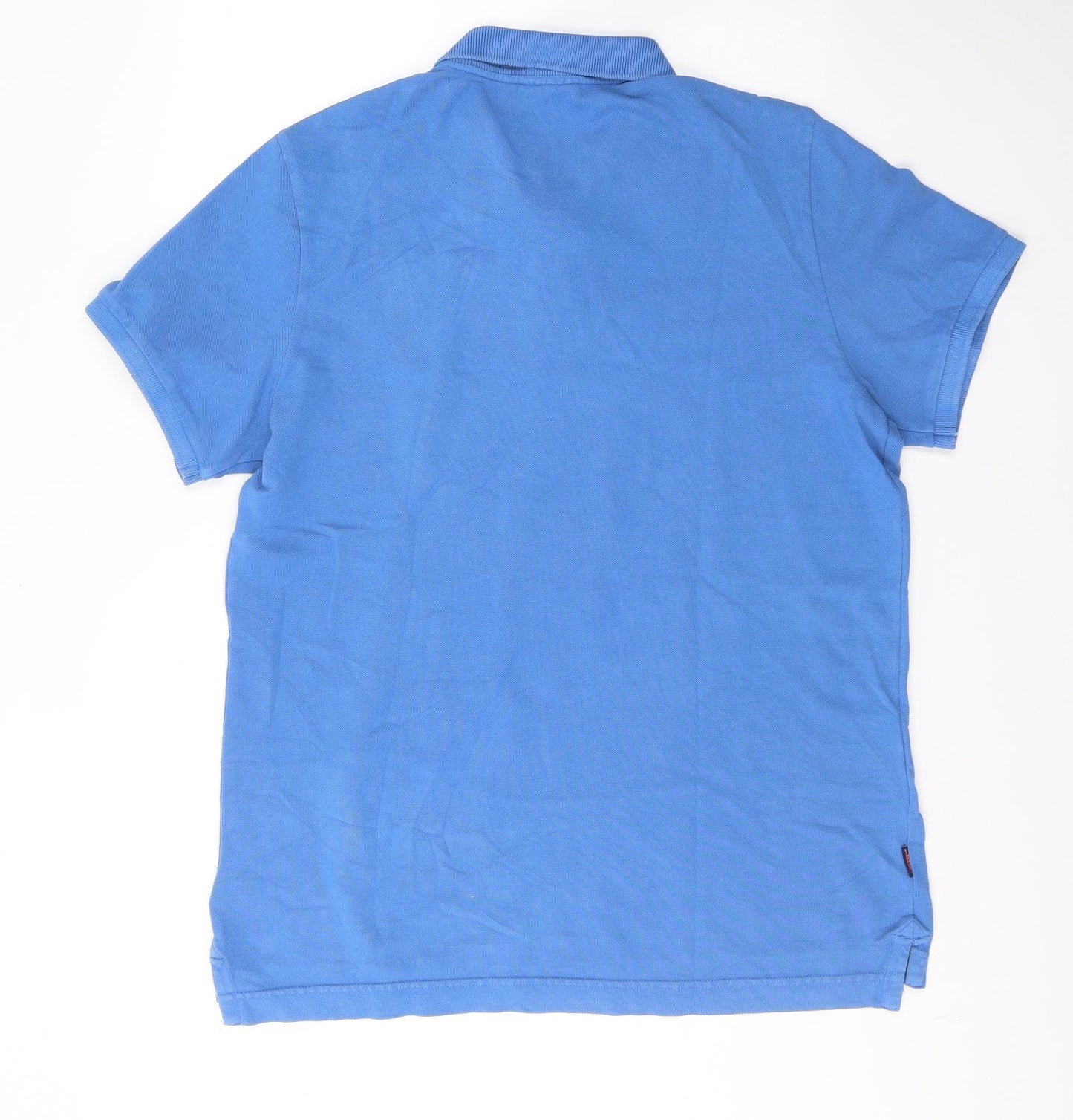 Superdry Mens Blue  Cotton  Polo Size 3XL Collared Pullover
