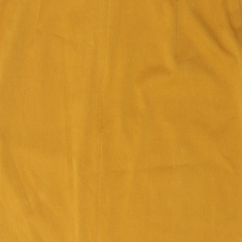 F&F Womens Yellow  Polyester A-Line Skirt Size 18   Zip