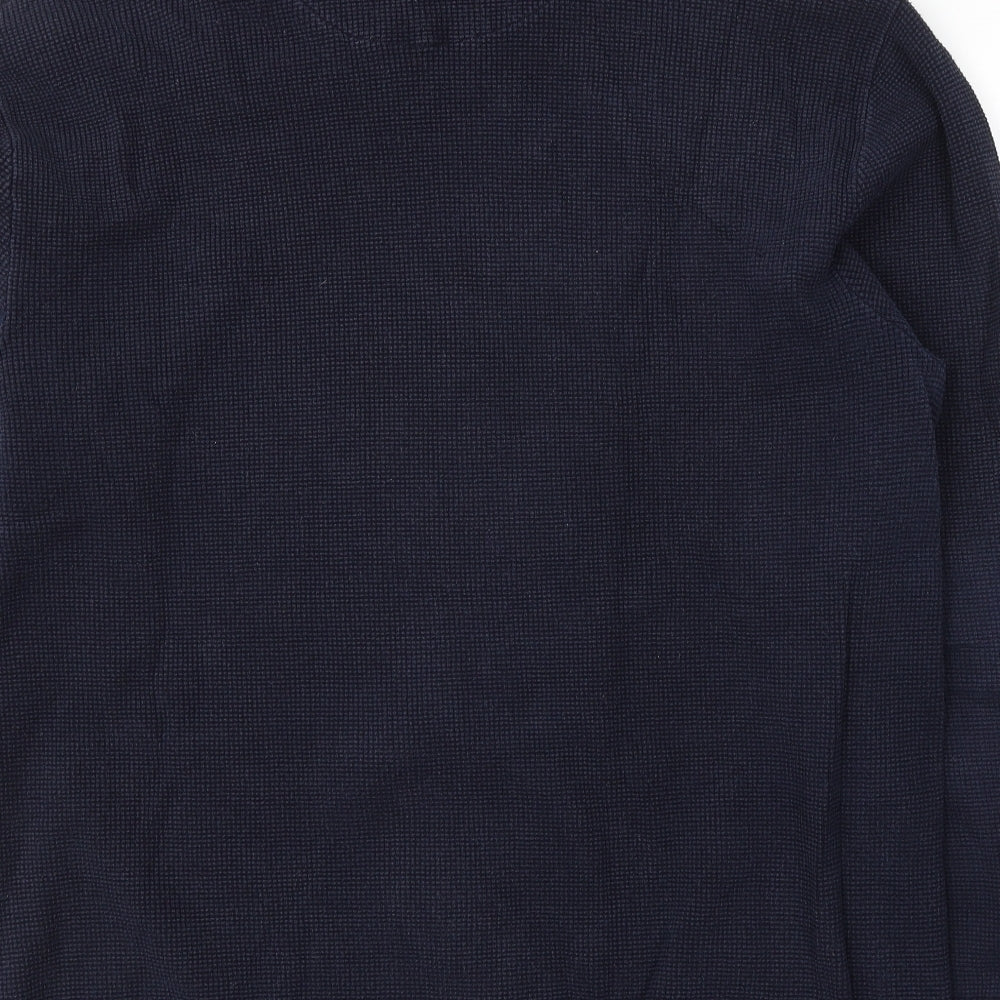 NEXT Mens Blue Collared  Cotton Pullover Jumper Size 3XL