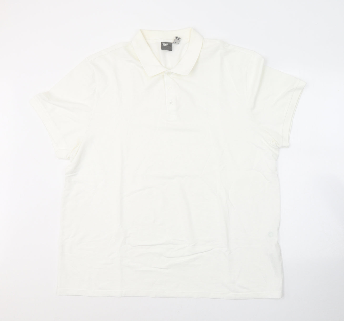 ASOS Mens White  Cotton  Polo Size 3XL Collared Pullover