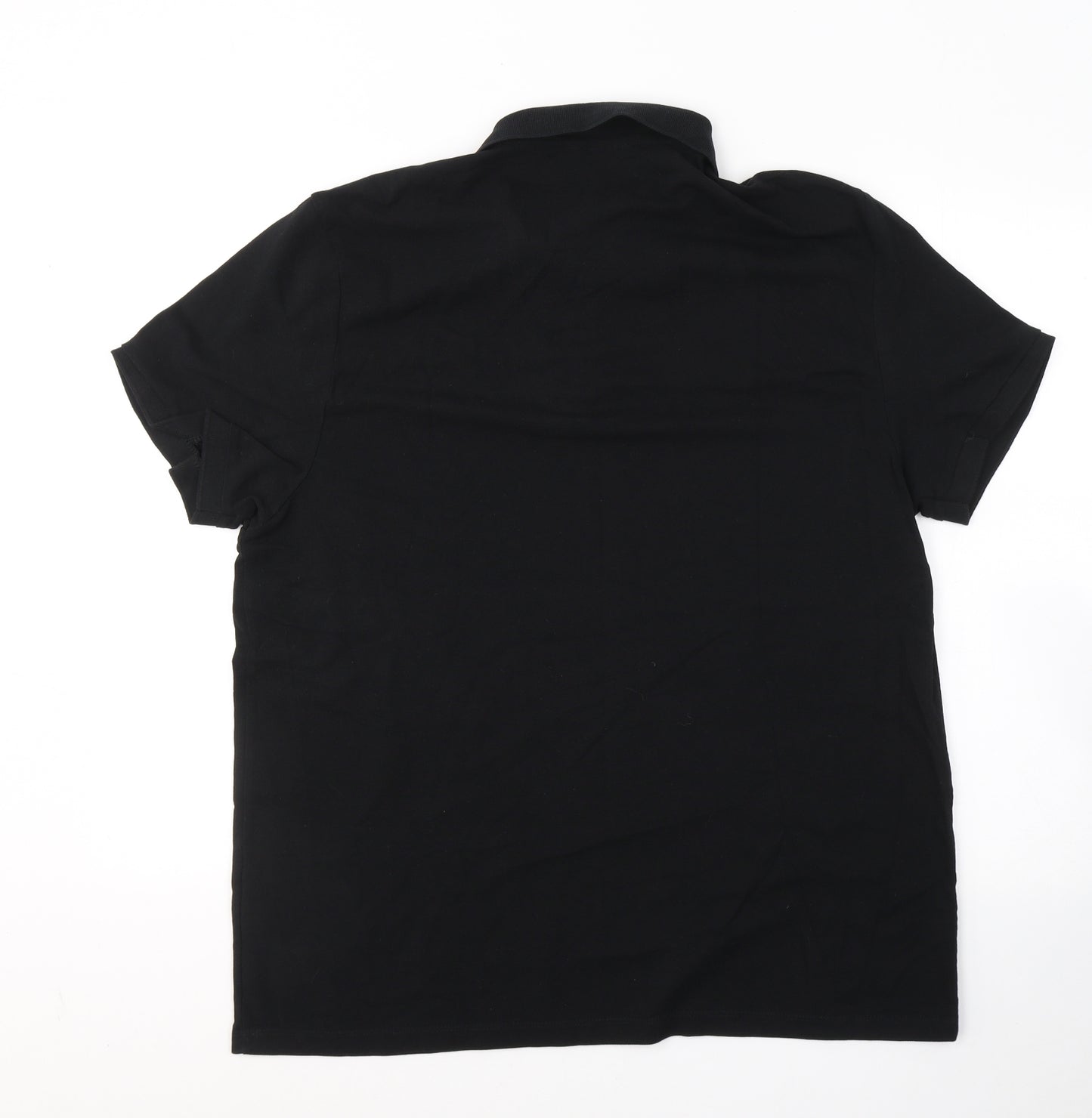 ASOS Mens Black  Cotton  Polo Size 3XL Collared Pullover
