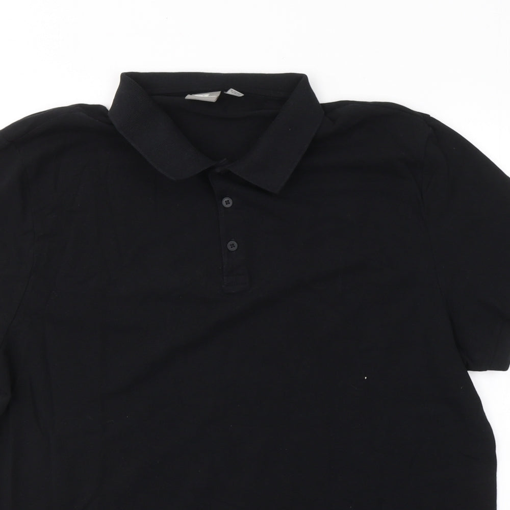 ASOS Mens Black  Cotton  Polo Size 3XL Collared Pullover