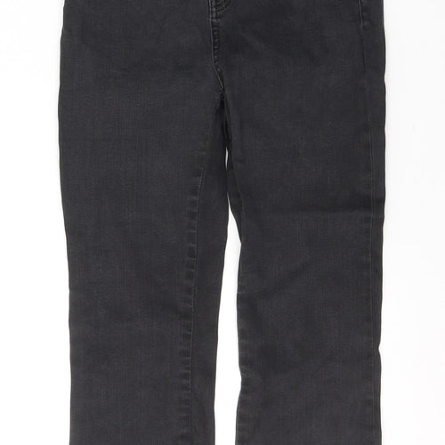 Mirella Womens Black  Cotton Cropped Jeans Size 24 in L24 in Regular Button