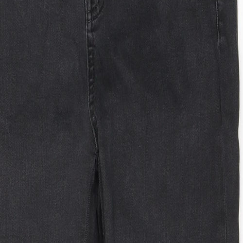 Mirella Womens Black  Cotton Cropped Jeans Size 24 in L24 in Regular Button
