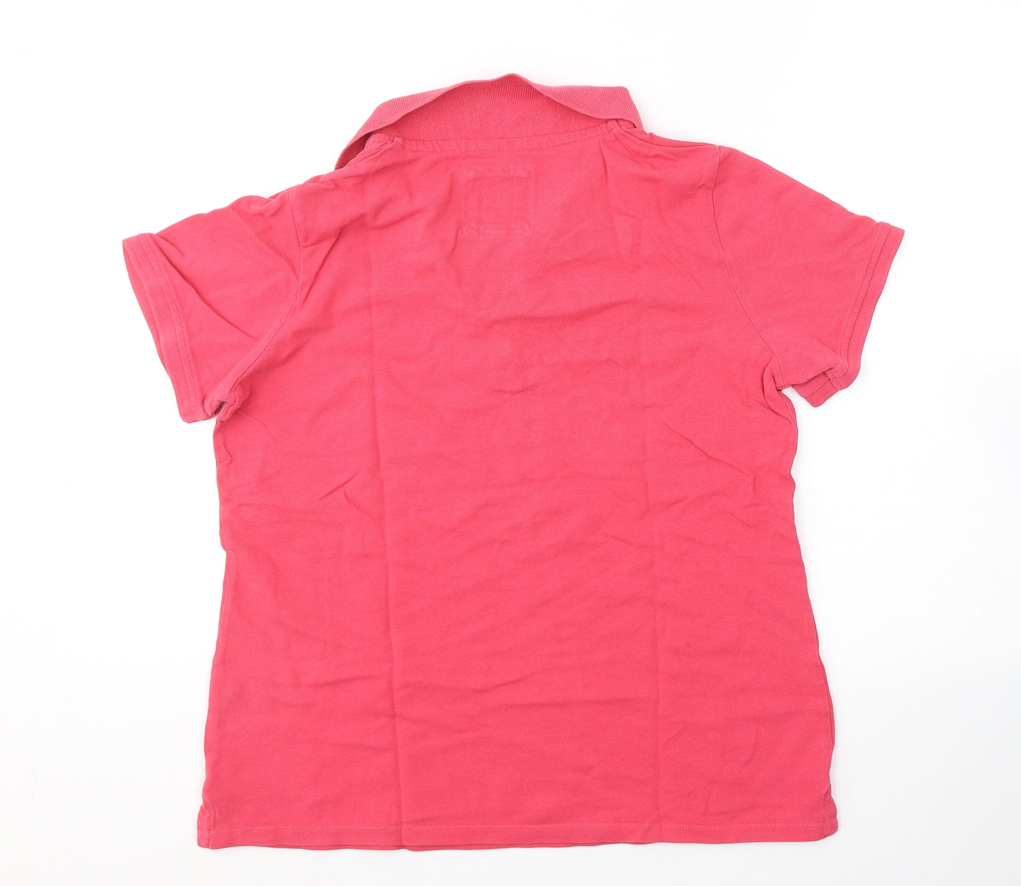 Crew Clothing Womens Pink  Cotton Basic Polo Size 14 Collared