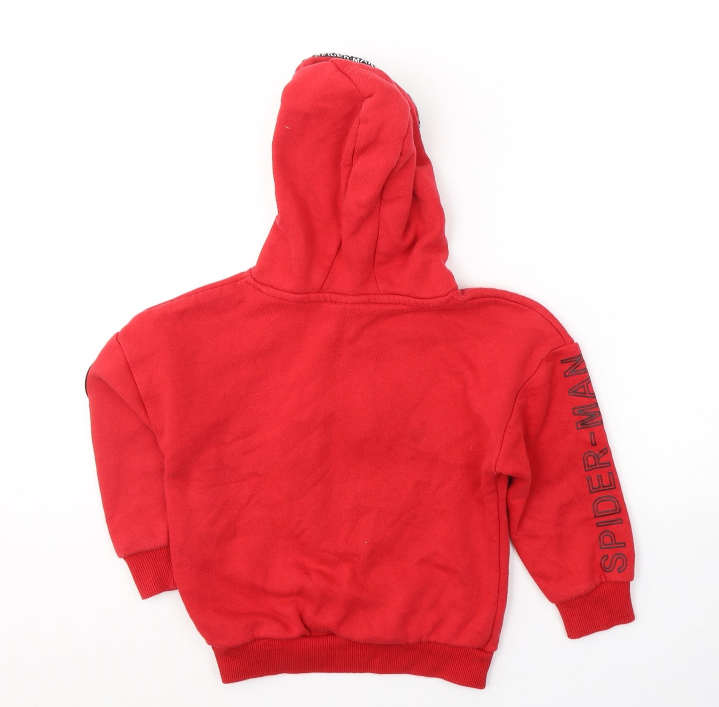 Spiderman Boys Red  Cotton Pullover Hoodie Size 3-4 Years  Pullover - Marvel