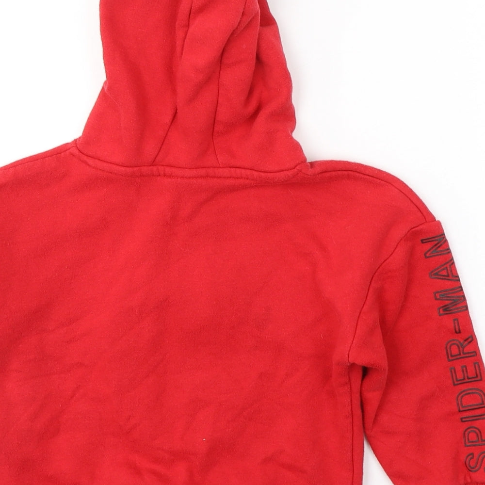 Spiderman Boys Red  Cotton Pullover Hoodie Size 3-4 Years  Pullover - Marvel
