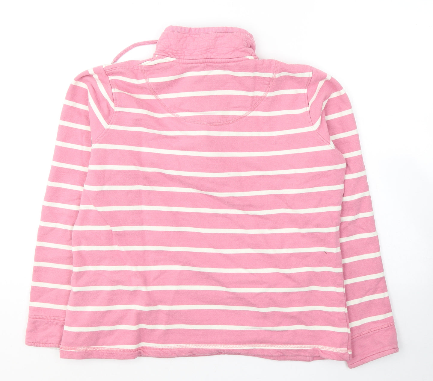 Crew Clothing Womens Pink Striped Cotton Pullover Sweatshirt Size 12  Pullover