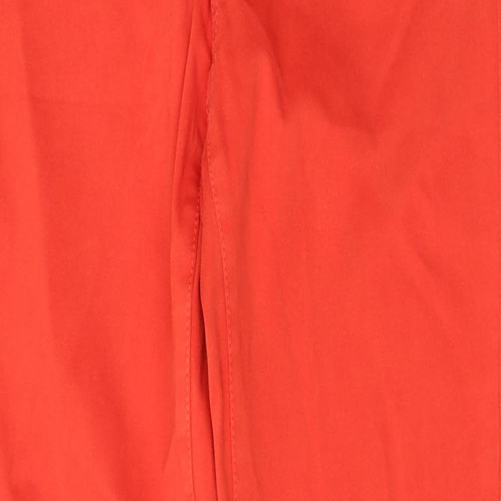 Esprit Womens Red  Cotton Skinny Jeans Size 14 L32 in Regular Button