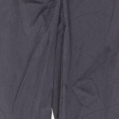 Marks and Spencer Womens Grey  Viscose Trousers  Size 14 L29 in Regular Button