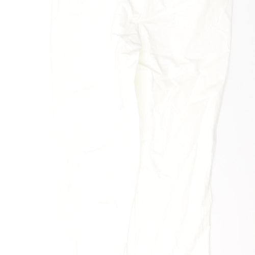 Marks and Spencer Womens White  Viscose Skinny Jeans Size 8 L29 in Regular Button