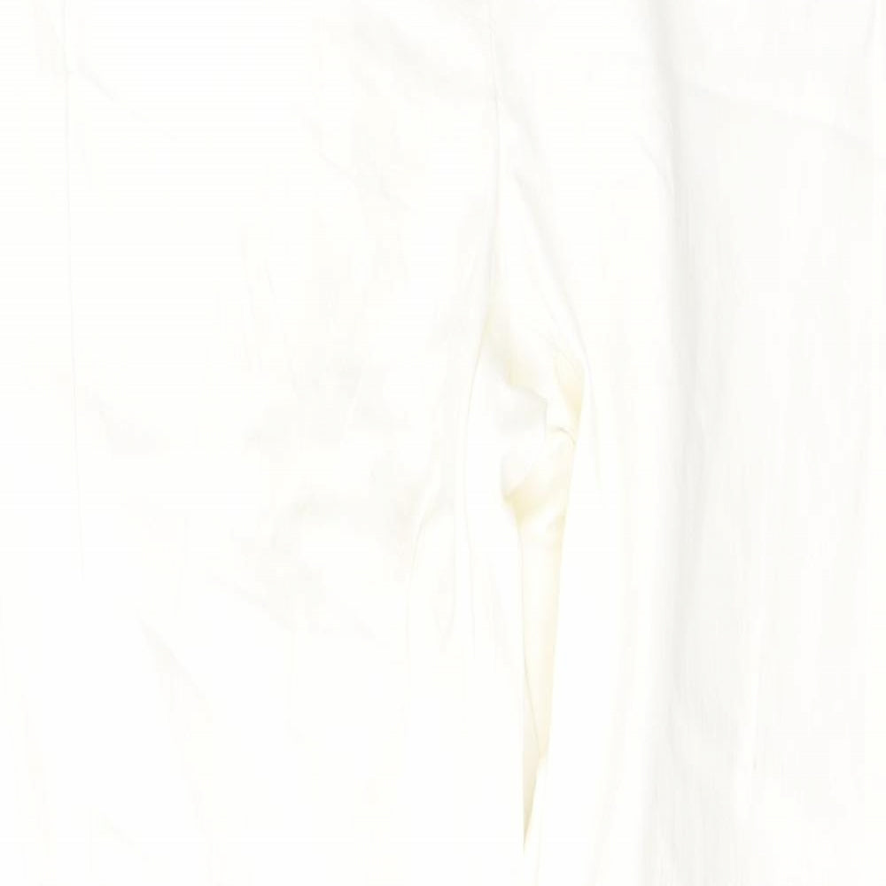 Marks and Spencer Womens White  Viscose Skinny Jeans Size 8 L29 in Regular Button