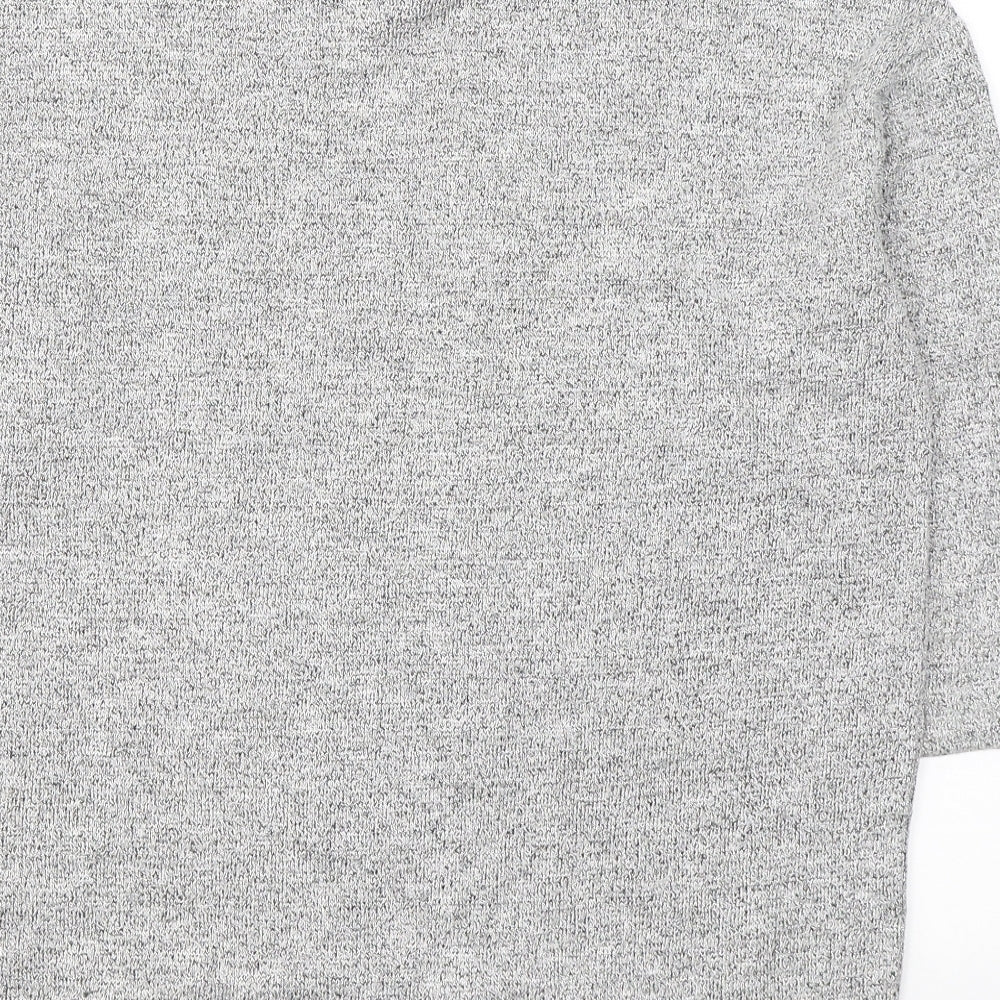 TU Womens Grey Round Neck  Viscose Pullover Jumper Size 12