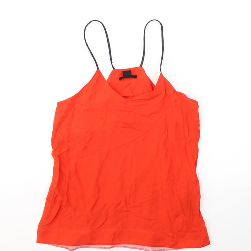 H&M Womens Red  Viscose Camisole Tank Size 6 Round Neck
