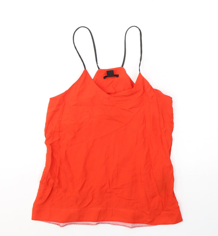 H&M Womens Red  Viscose Camisole Tank Size 6 Round Neck