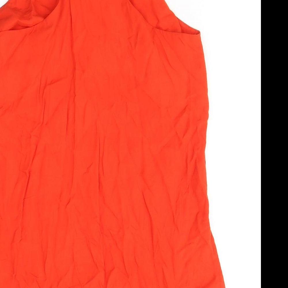 H&M Womens Red  Viscose Camisole Tank Size 6 Round Neck
