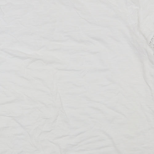 Marks and Spencer Womens White  100% Cotton Basic T-Shirt Size 16 Round Neck