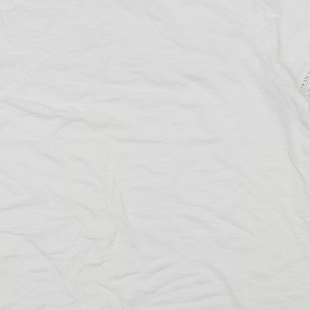 Marks and Spencer Womens White  100% Cotton Basic T-Shirt Size 16 Round Neck