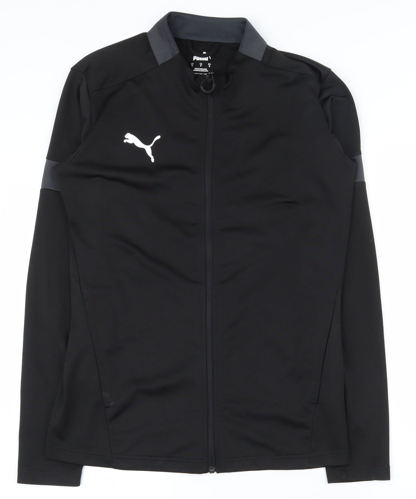 PUMA Mens Black  Polyester Full Zip Sweatshirt Size S
