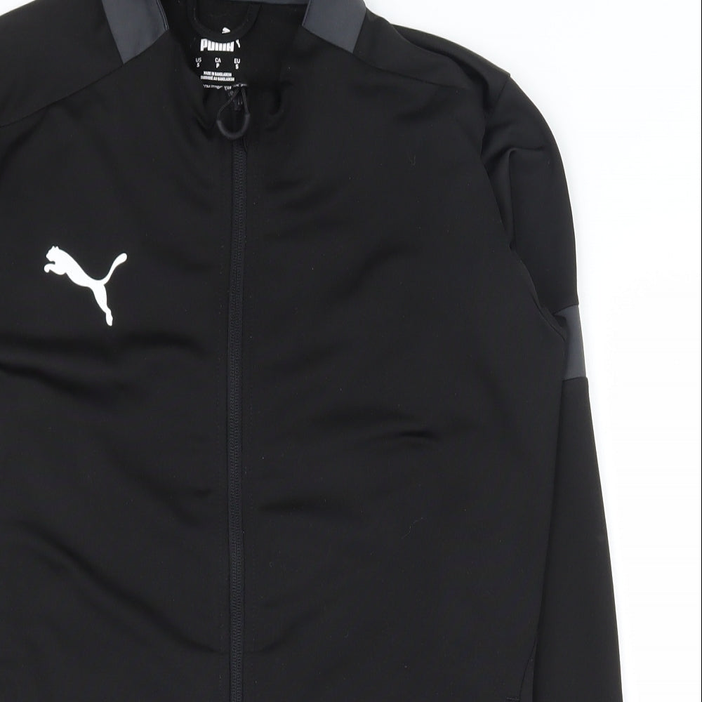 PUMA Mens Black  Polyester Full Zip Sweatshirt Size S