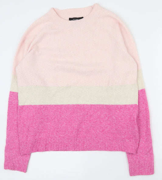 Front view of Vero Moda women’s multicoloured round neck polyester jumper, size M