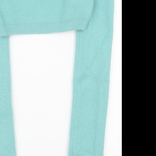 Zara Womens Blue Round Neck  Acrylic Shrug Jumper Size S