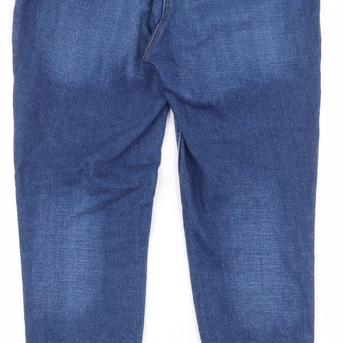 Falmers Heritage Womens Blue  Cotton Straight Jeans Size 14 L28 in Regular Zip